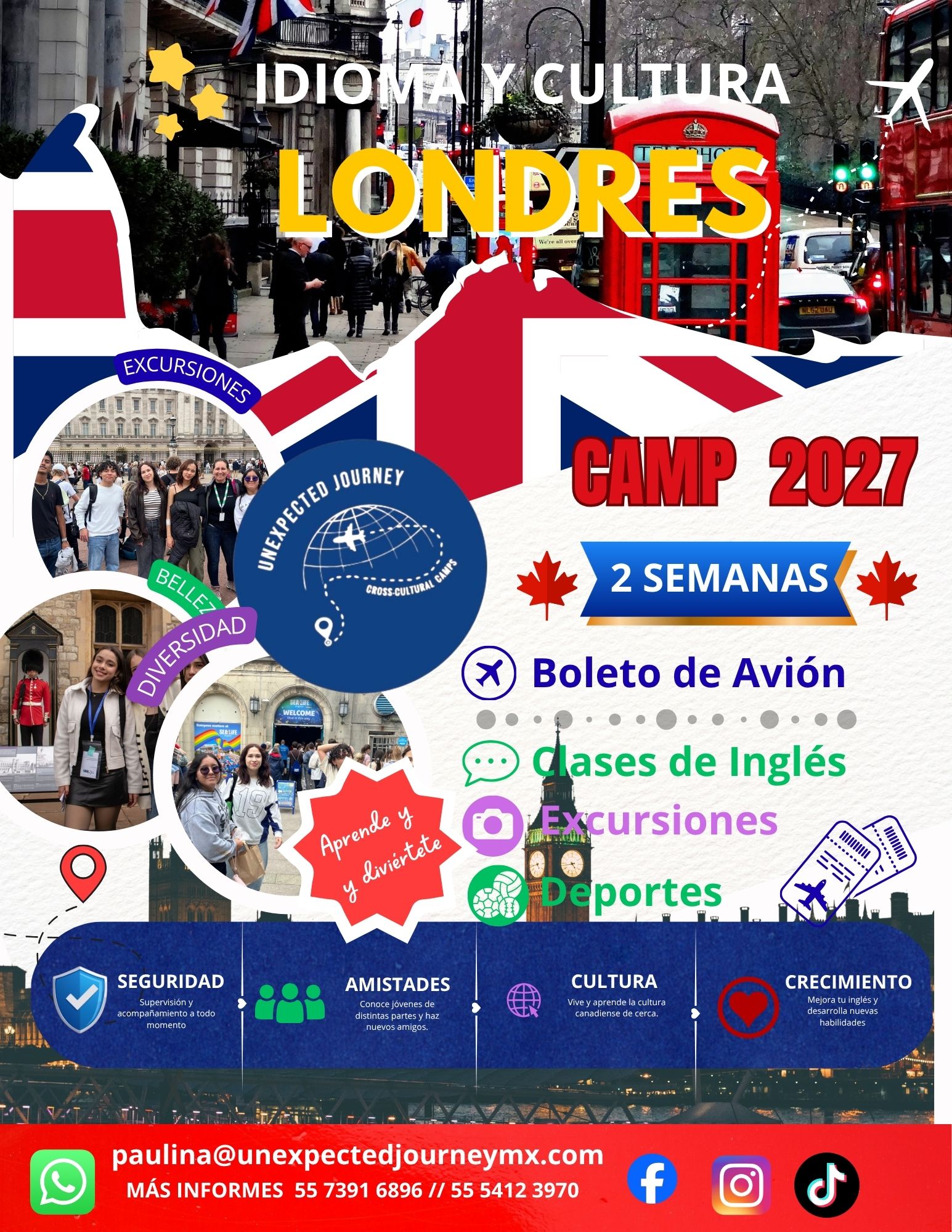 Flyer del programa para Instituto Cultural Teresiano